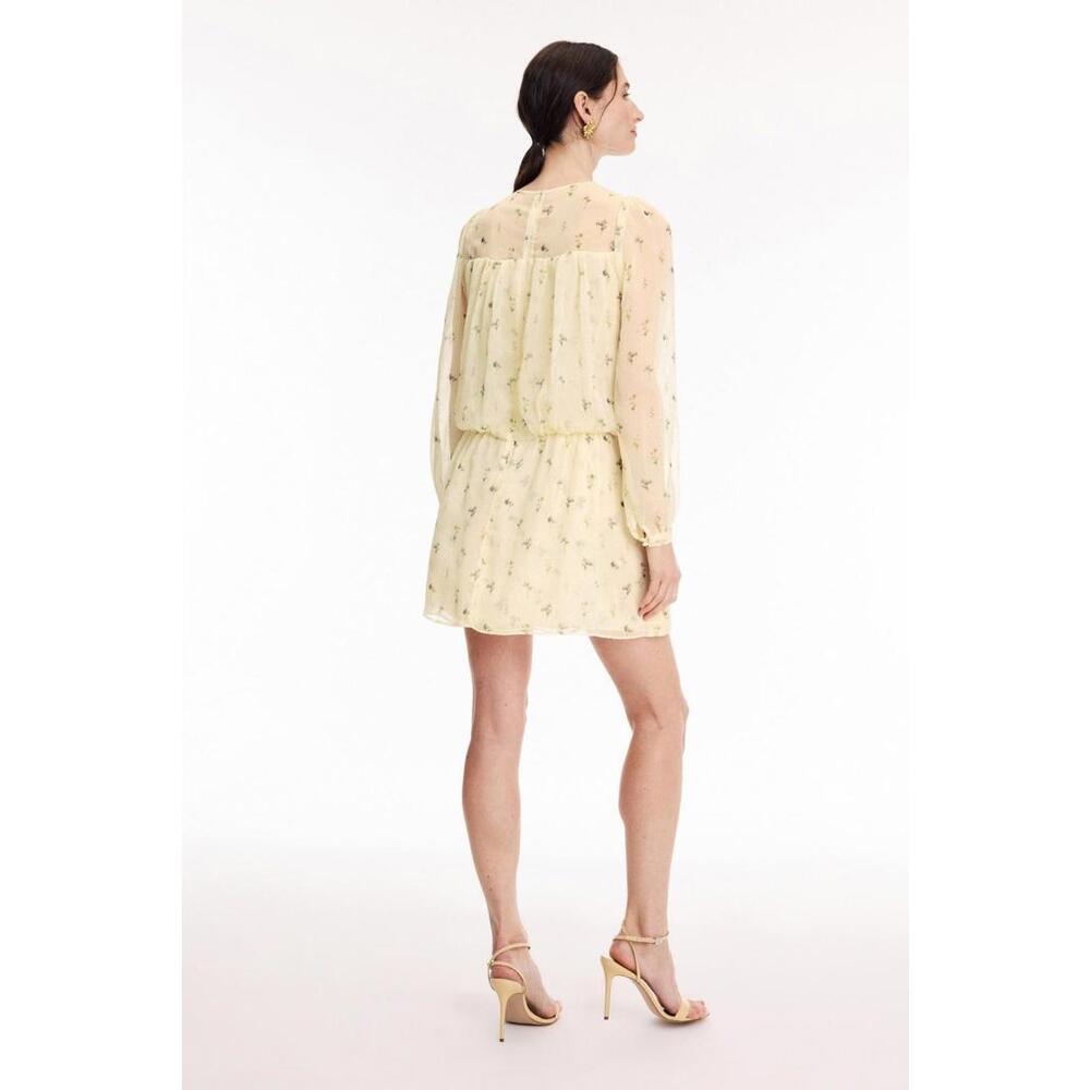 Adam Lippes x RTR Yellow Long Sleeve Mini Dress Size 6 - Picture 2 of 5